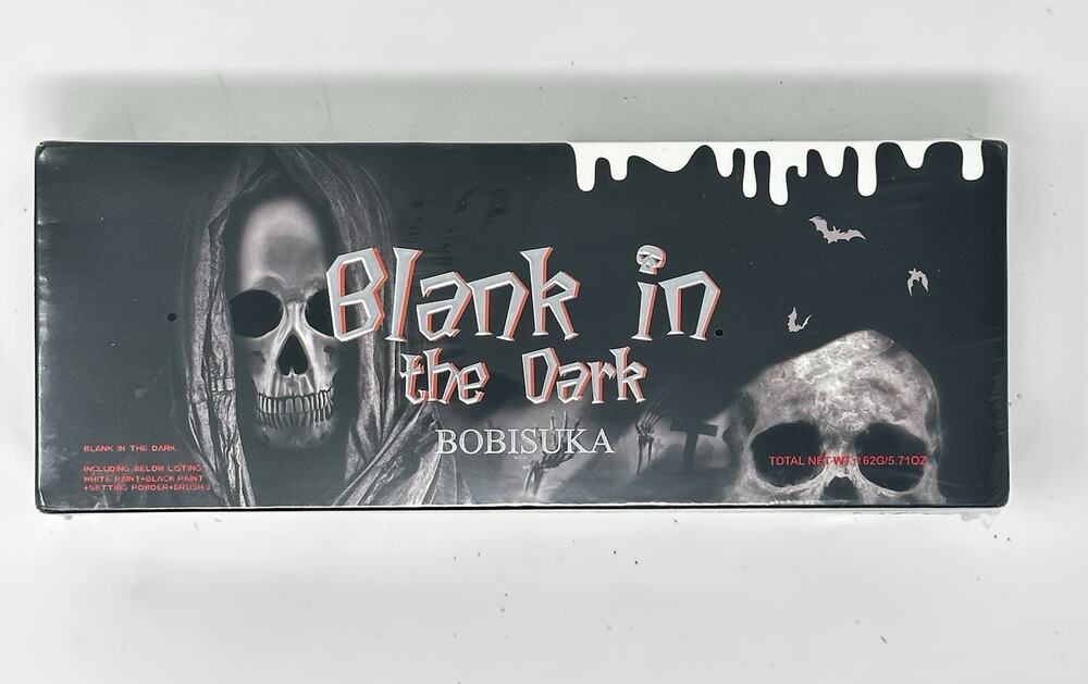 Bobisuka Blank In The Dark Face Paint Kit Glow Halloween Skull Makeup Set